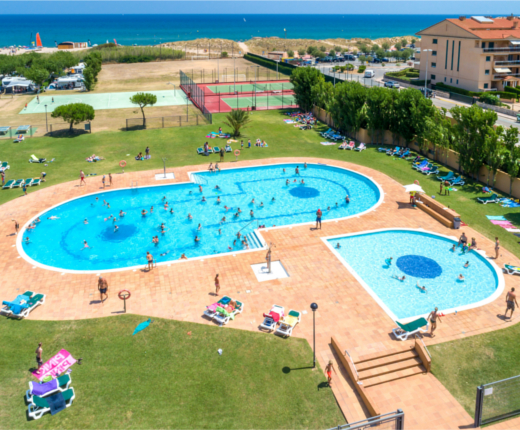 Playa Brava, Camping Costa Brava, Pals, Spain, Aeriel View